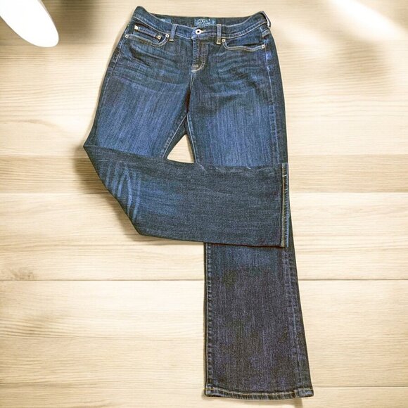 Lucky Brand Easy Rider Dark Wash Mid Rise‎ Boot Cut Denim Jeans - Picture 1 of 9